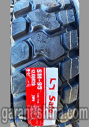 Satoya SM-95 (привод-карьер) 12.00 R20 156/153K 20PR - Фото протектора с этикеткой